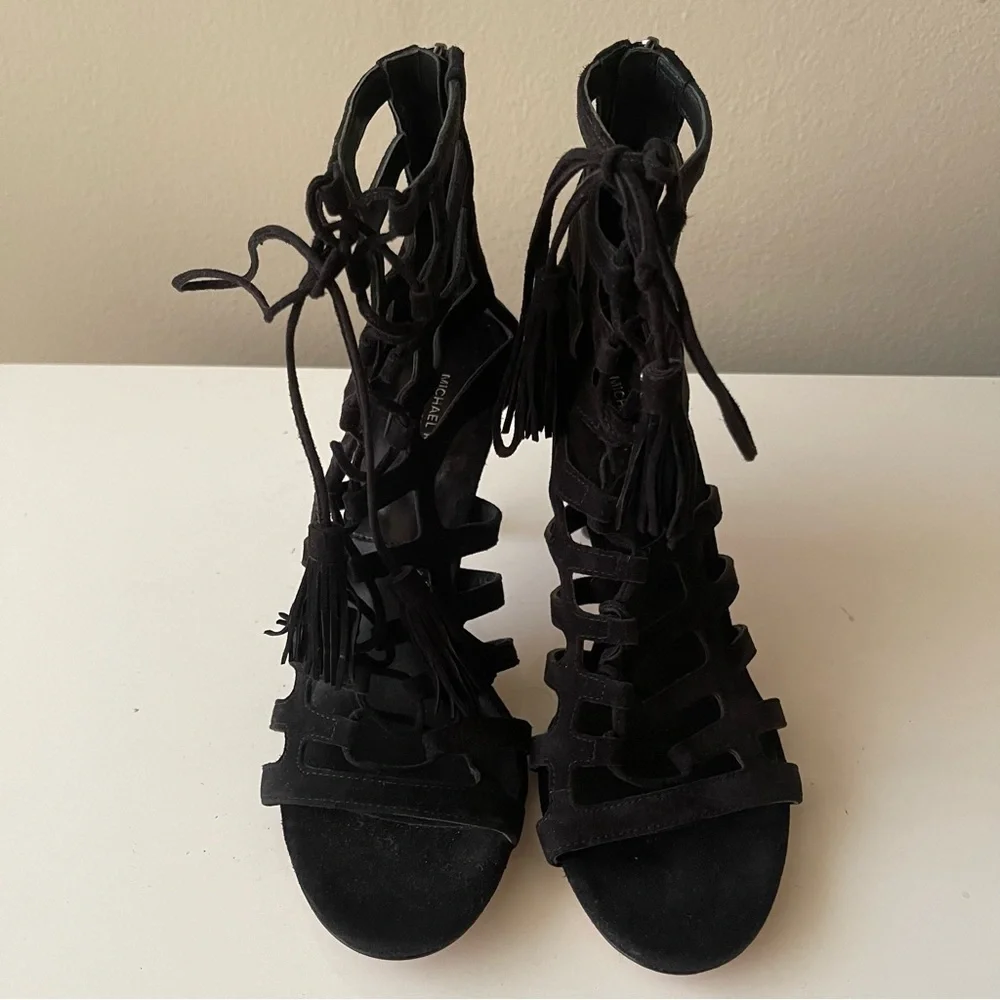 MICHEAL‎ KORS Collection Bardot Suede Stiletto Sandal Size 6.5